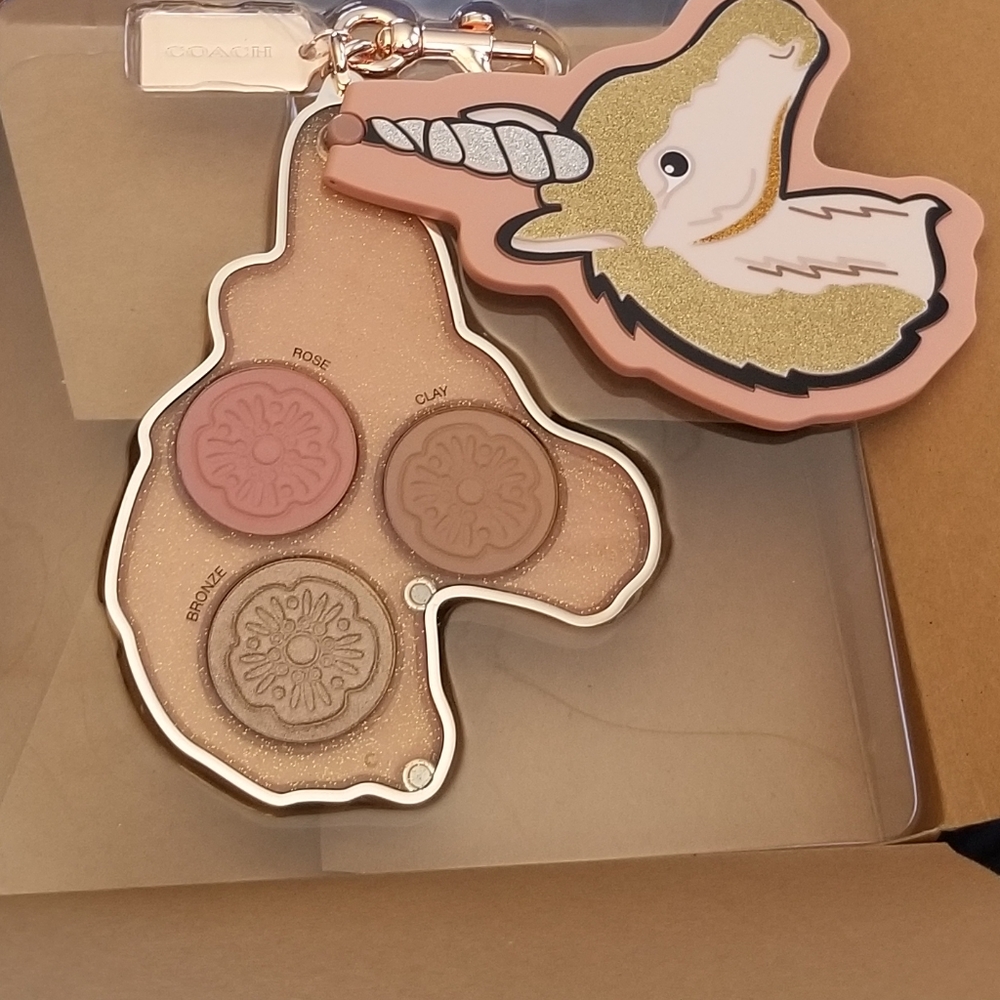 NIB Large Coach Sephora Unicorn Makeup Palette Keychain